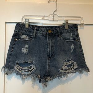 Denim shorts